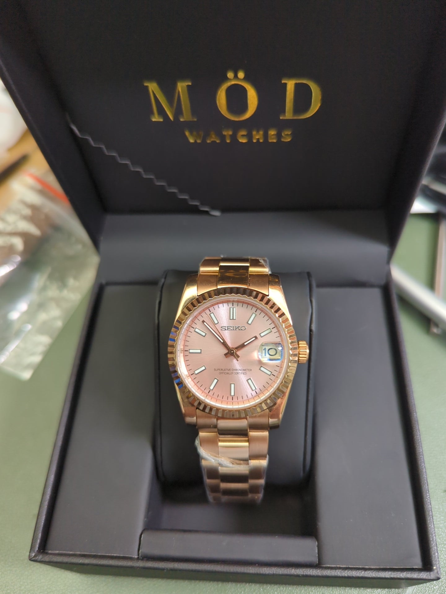 Seiko Rose Gold Pink Datejust MÖD 36MM