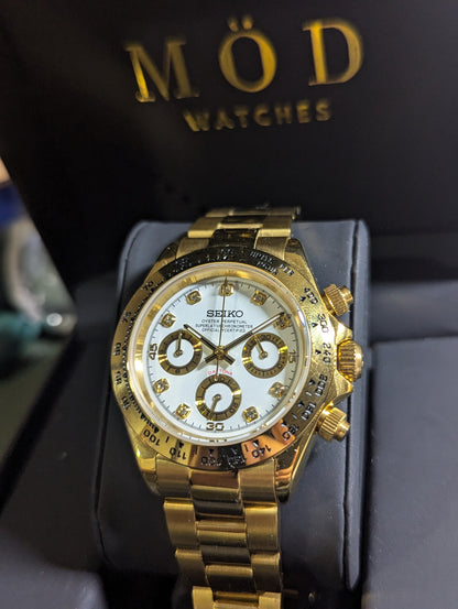 SEIKO-LEX DIAMOND STUDS GOLD DAYTONA