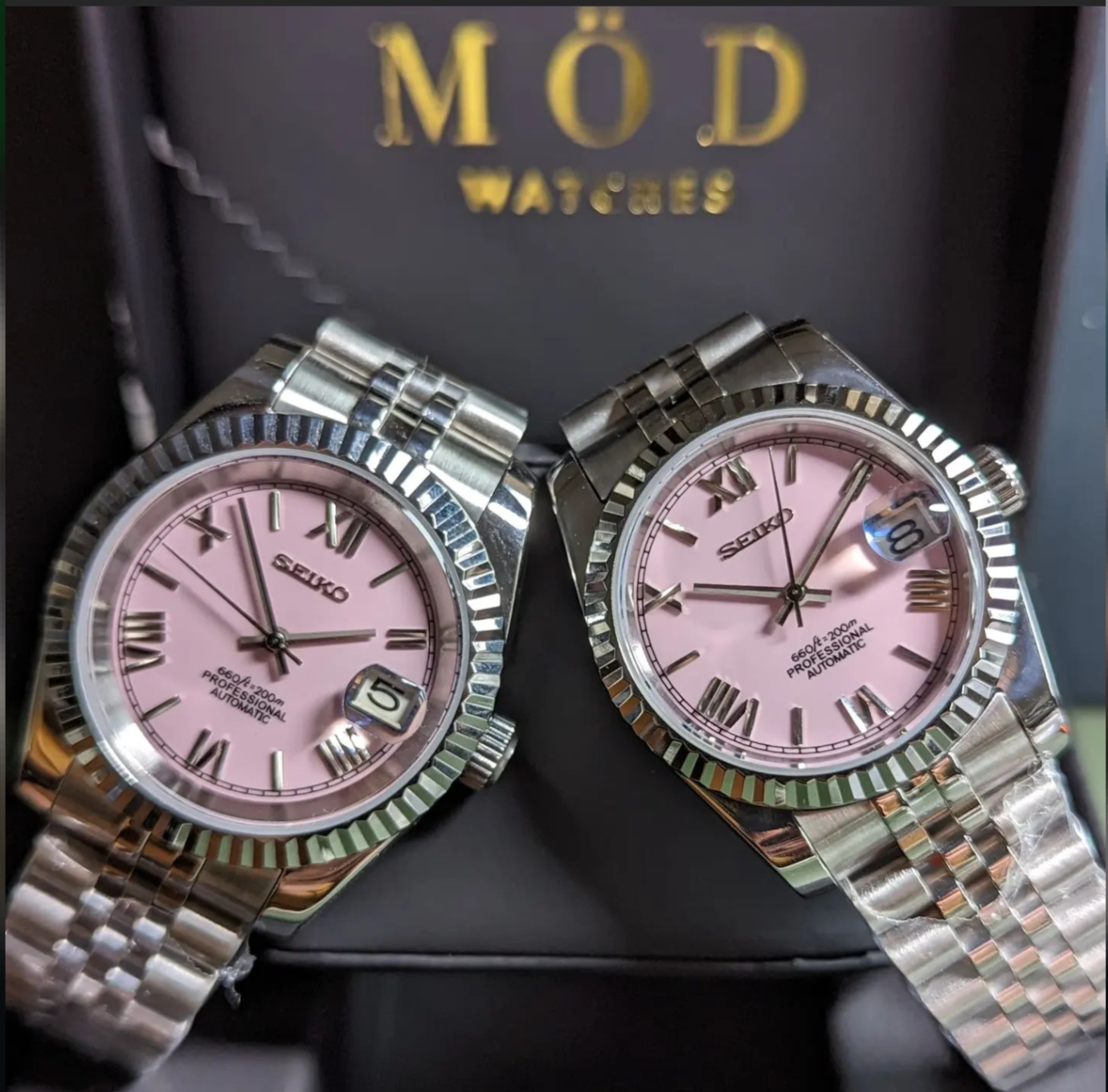 Skx Datejust PINK roman Modified watch