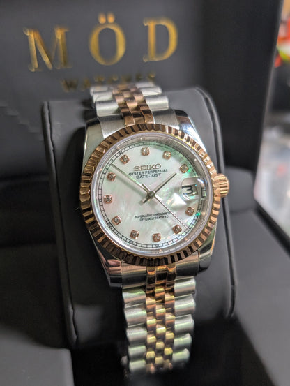 SEIKO-LEX PEARL ROSE GOLD DJ (TWO TONE)