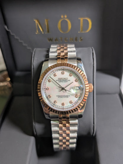 SEIKO-LEX PEARL ROSE GOLD DJ (TWO TONE)