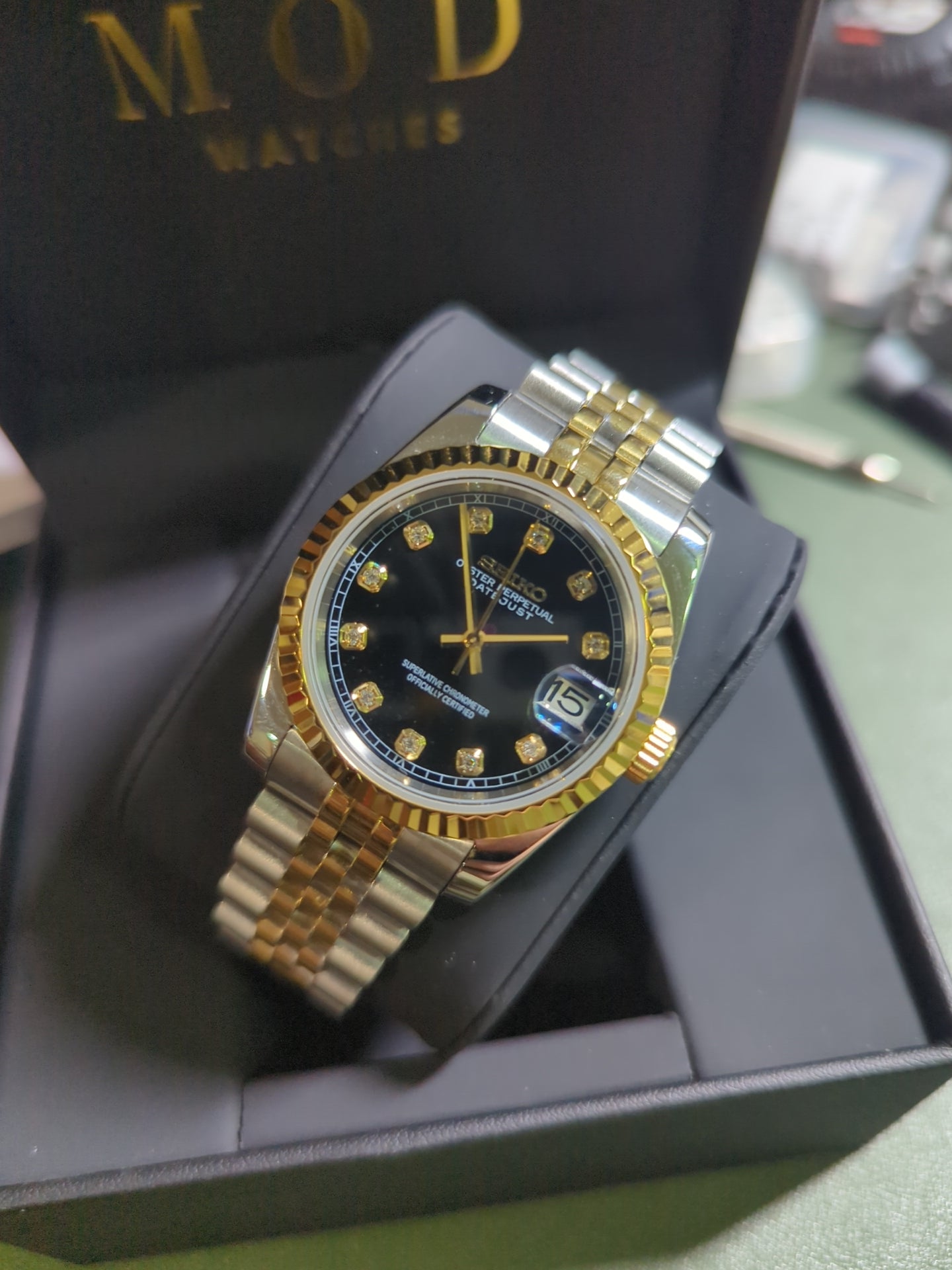 Skx Two tone Gold Datejust Modified watch