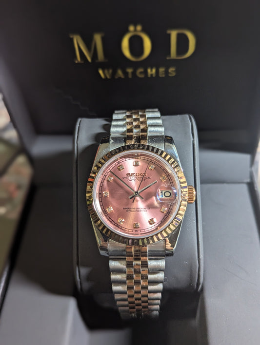 SEIKO-LEX PINK DIAMOND ROSE GOLD DJ (TWO TONE)