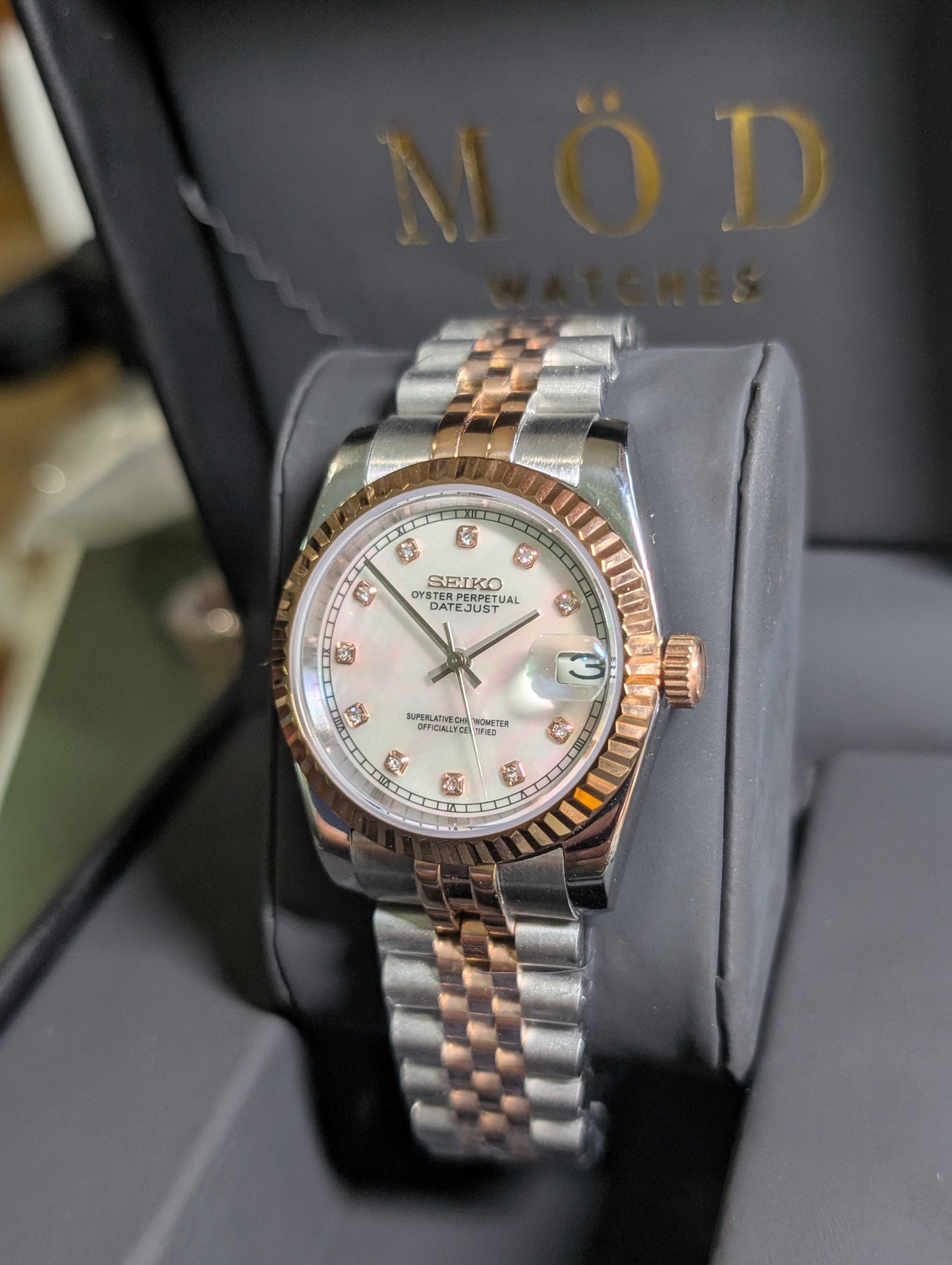 SEIKO-LEX PEARL ROSE GOLD DJ (TWO TONE)