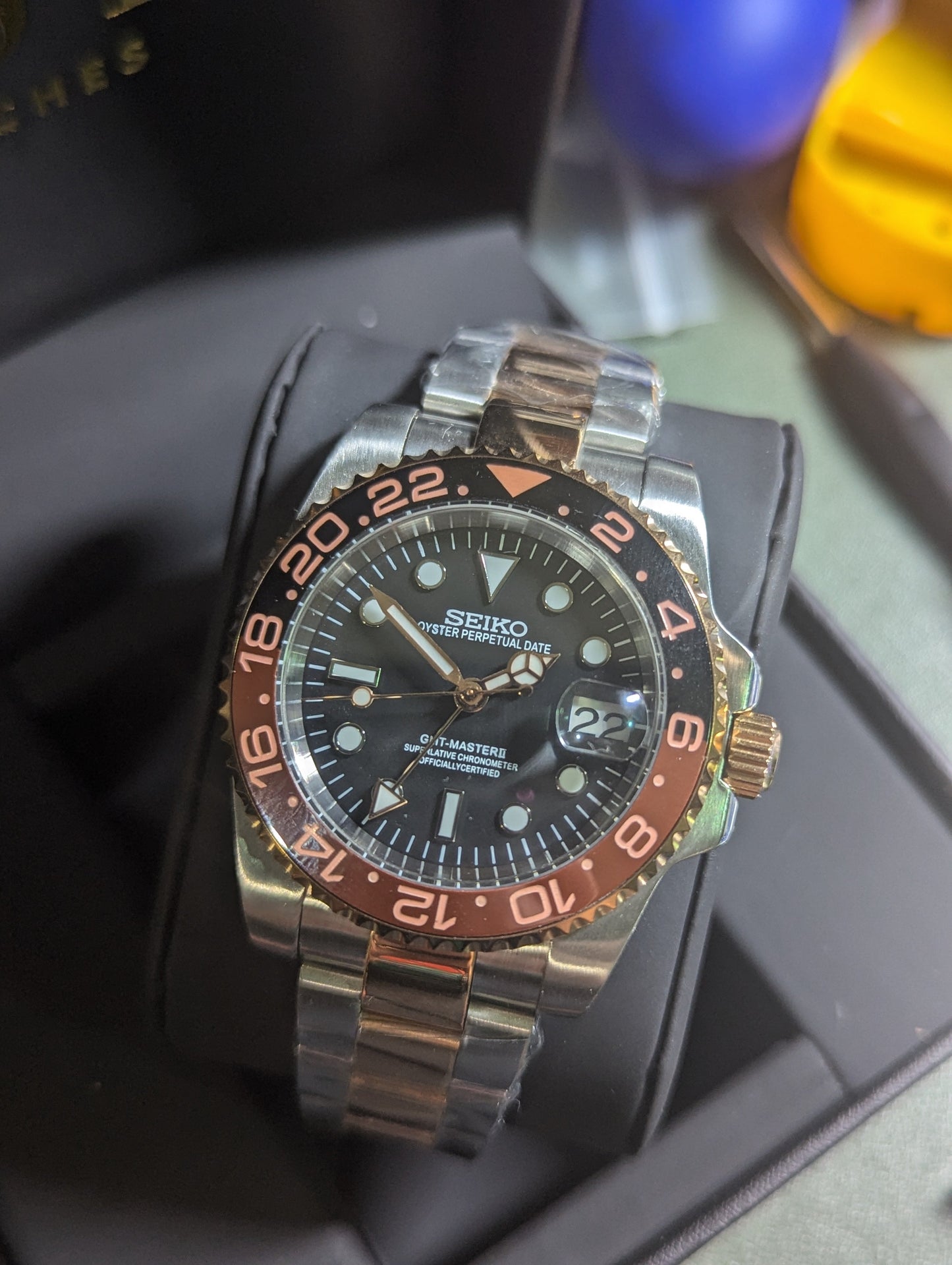 SEIKO-LEX ROOTBEER OYSTER GMT