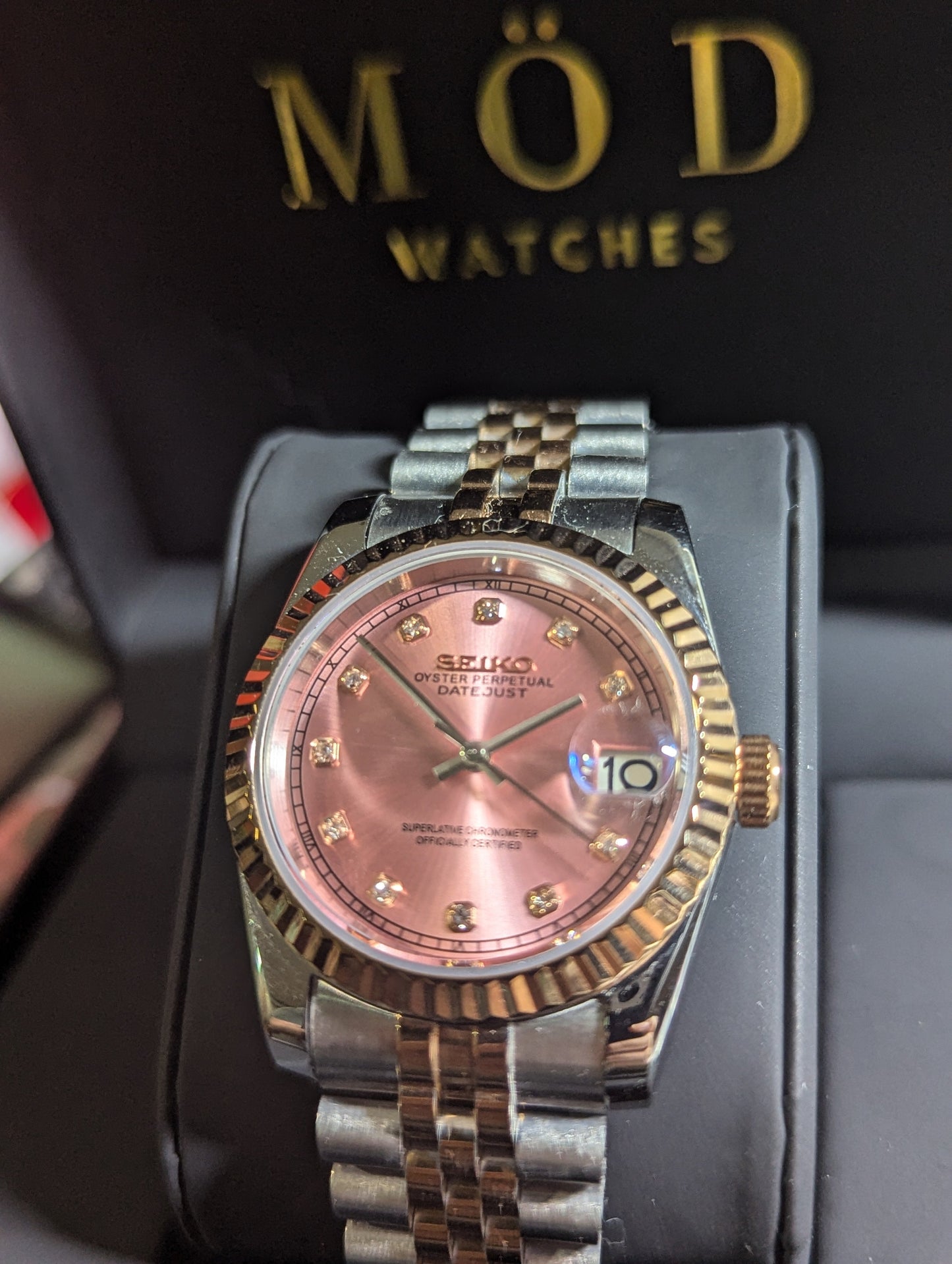 SEIKO-LEX PINK DIAMOND ROSE GOLD DJ (TWO TONE)