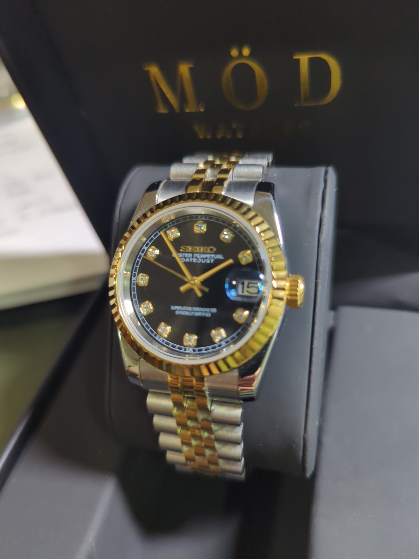 Skx Two tone Gold Datejust Modified watch