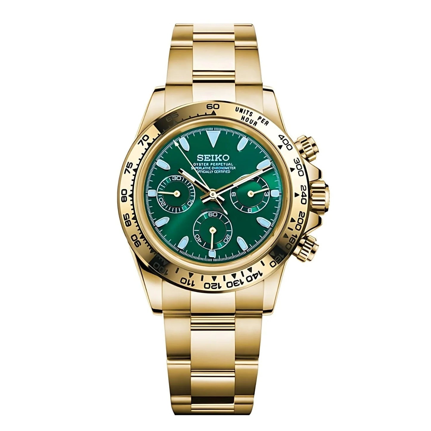 SEIKO-LEX "JOHN MAYER" GOLD DAYTONA GREEN