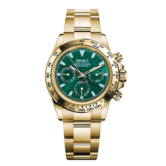 SEIKO-LEX "JOHN MAYER" GOLD DAYTONA GREEN